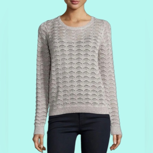 Parker Sweaters - Parker Women's metallic knit key hole  sweater